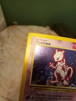 Vintage 1999 Pokemon Mewtwo Card 10/102 Base Set Holo Rare - Image 2
