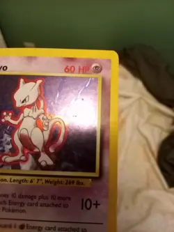 Vintage 1999 Pokemon Mewtwo Card 10/102 Base Set Holo Rare - Image 4