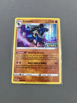 Pokemon TCG Lucario - SWSH186 - Prerelease Black Star Promo NM - Image 1
