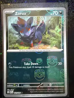 Pokemon TCG Zorua Master Ball Holo White Flare NM English - Image 1