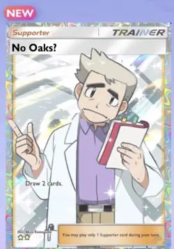 (FAST) Professor’s Research - Oak - Full Art - JPN Japanese - Pokemon Pocket TCG - Image 1