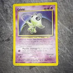 Celebi 3/64 Neo Revelation unlimited Holo Vintage Pokemon Card 2000 MP - Image 2