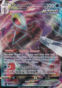 2021 Pokemon Inteleon VMAX 079/264 Ultra Rare Rapid Strike Fusion Strike NM - Image 1