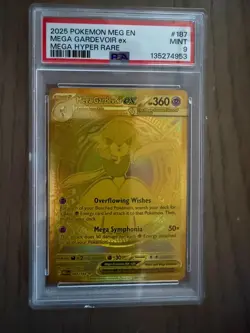 PSA 9 Mega Gardevoir EX 187/132 Gold Hyper Rare Pokemon MEG EN - Image 1