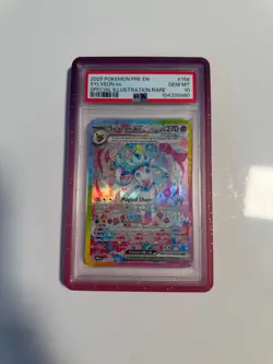 2025 POKEMON PRE EN-PRISMATIC EVOLUTIONS #156 SYLVEON EX PSA 10 - Image 1