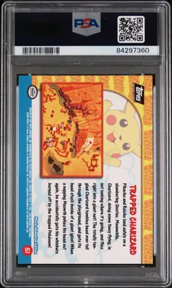 1999 Topps Pokemon the Movie Trapped Charizard #51 PSA 9 Mint Black Logo - Image 2