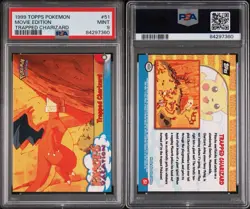 1999 Topps Pokemon the Movie Trapped Charizard #51 PSA 9 Mint Black Logo - Image 3