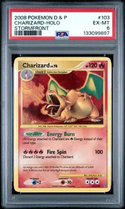PSA 6 Charizard Holo Stormfront 2008 Pokemon 103/100 - Image 1