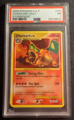 Pokemon Diamond & Pearl Stormfront Charizard 103/100 PSA 7 2008 Holo - Image 1