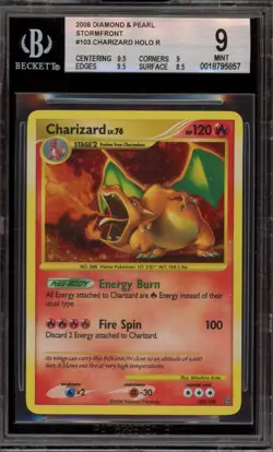 Pokemon Charizard Stormfront Holo Secret Rare #103 BGS 9 Mint - Image 1