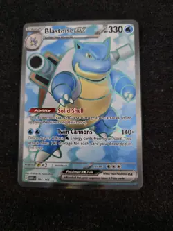 Blastoise ex 184/165 S&V 151 (MEW) NM Ultra Rare Full Art Pokemon Card - Image 1