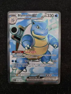 Blastoise ex 184/165 S&V 151 (MEW) NM Ultra Rare Full Art Pokemon Card - Image 3
