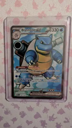 Blastoise ex 184/165 151 Pokemon Card Full Art Ultra Rare Scarlet And Violet 5 - Image 1