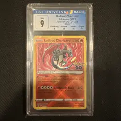 Pokemon Go Radiant Charizard Trading Card CGC 9 Mint Condition 2022 011/078 - Image 1