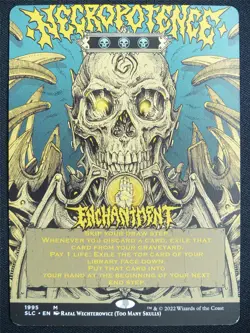 Necropotence Borderless - SLC - Mtg Card #20M - Image 1