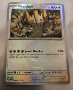 Regigigas 086/131 Prismatic Evolutions Poke Ball Holo Pokemon Card - Image 1