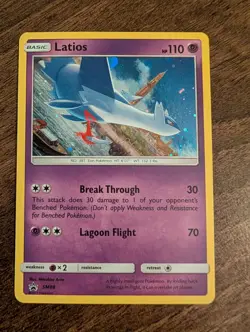 Pokemon Card Latios SM88 Black Star Promo Holo Rare Cosmos Promo - Image 1