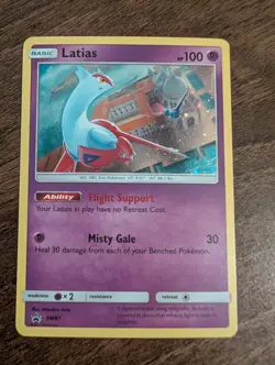 Latias SM87 Black Star Promo Holo Rare Cosmos Promo Pokemon Card - Image 1