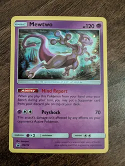 Mewtwo SM214 Black Star Holo Promo Card Pokemon TCG Near Mint Condition - Image 1