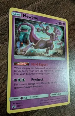 Mewtwo SM214 Black Star Holo Promo Card Pokemon TCG Near Mint Condition - Image 2