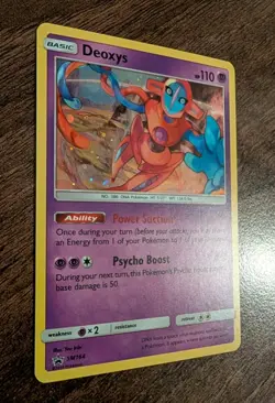 Deoxys SM164 Black Star Promo Holo Half Art Pokemon Card Near Mint - Image 2