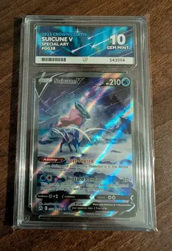 Suicune V GG38/GG70 - Crown Zenith - Pokemon Card - ACE 10 Gem Mint 💎 - Image 1