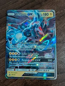 Pokemon SM138 Zekrom GX Black Star Promo Card Full Art Holo Rare GX Card - Image 1