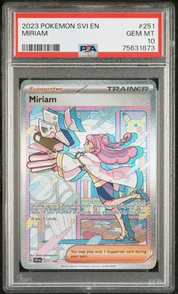 2023 Pokemon Scarlet & Violet # 251 Miriam Special Illustration Rare PSA 10 Card - Image 1