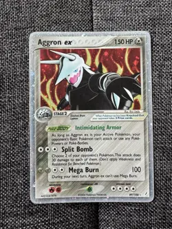 Aggron ex 89/100 EX Crystal Guardians Holo Ultra Rare LP Pokemon TCG Card - Image 2