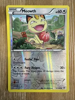 Meowth 67/108 - Roaring Skies - Common - Reverse Holo Pokemon Card TCG - VLP - Image 1