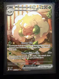 Whimsicott EX 165/086 White Flare Pokemon TCG Card, Near Mint Condition - Image 1