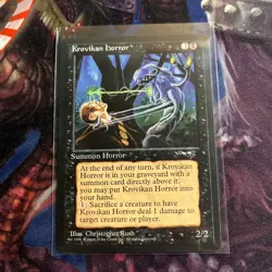 Krovikan Horror Alliances NM mtg Magic the gathering rare 1996 - Image 1