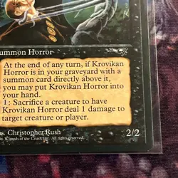 Krovikan Horror Alliances NM mtg Magic the gathering rare 1996 - Image 4