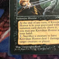 Krovikan Horror Alliances NM mtg Magic the gathering rare 1996 - Image 5