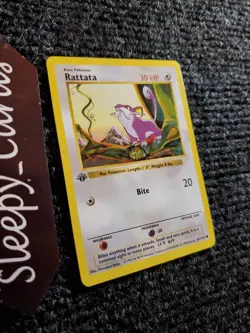 Rattata 61/102 Base Set 1st Edition WOTC NM Pokemon Shadowless - Image 3