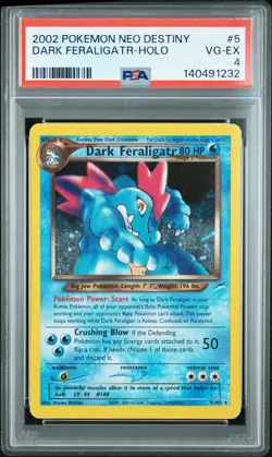 2002 POKEMON NEO DESTINY DARK FERALIGATR-HOLO #5 PSA 4 - Image 1