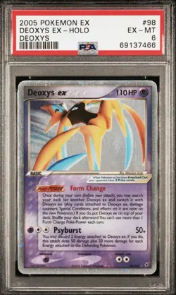 Pokemon Deoxys ex (Attack Forme) 98/107 Deoxys Holo PSA 6 - Image 1