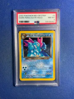 2002 POKEMON NEO DESTINY #5 DARK FERALIGATR-HOLO PSA 8 - Image 1