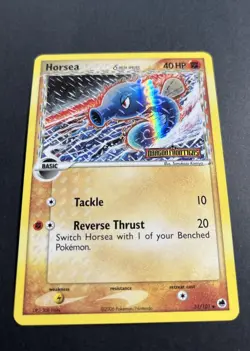 Pokemon TCG Horsea EX Dragon Frontiers 31/101 Reverse Holo Delta Species 2006 - Image 1
