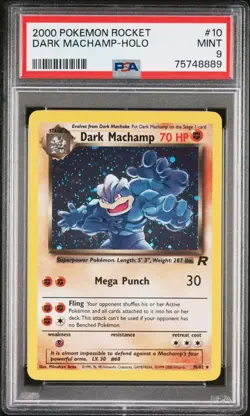 [PSA 9 MINT] Dark Machamp 10/82 2000 Pokemon Rocket #10 -Holo - Image 1