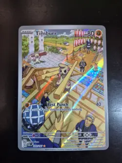 Pokemon TCG Timburr Illustration Rare SV06 Twilight Masquerade 183/167 NM - Image 1