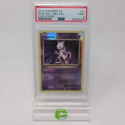 Pokemon TCG Evolutions MEWTWO- REV.FOIL 51/108 English PSA 9 Mint - Image 1