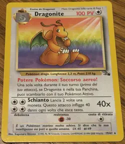 2000 Pokemon Fossil WOTC Dragonite Rare 19/62 Italian Vintage NM/VLP 🔥🔥🔥 - Image 1