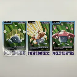 Oddish Gloom Vileplume Set Pokemon Carddass 1997 Bandai Pocket Monsters Japan - Image 3
