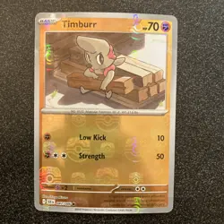 Timburr 047/086 Poke Ball Pattern Reverse Holo Black Bolt Pokemon - Image 1