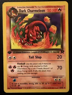 Dark Charmeleon 32/82 Uncommon - Team Rocket - 1st Edition - Pokemon WOTC - Image 1