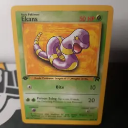 Pokemon TCG Ekans 56/82 1st Edition Team Rocket Common Vintage WOTC (LP) - Image 1