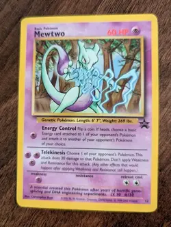 Mewtwo 12 Black Star Promo #12 WOTC Pokemon TCG Near Mint Condition - Image 2