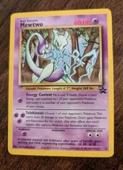 Mewtwo 12 Black Star Promo #12 WOTC Pokemon TCG Near Mint Condition - Image 3