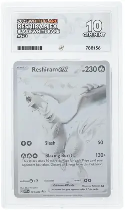 Reshiram ex 173/086 White Flare Gem Mint Pokemon TCG - ACE 10 Gem Mint - Image 1